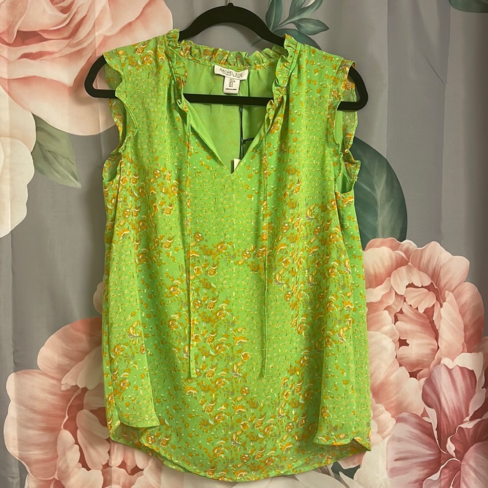Rachel Zoe sleeveless v-neck top size s